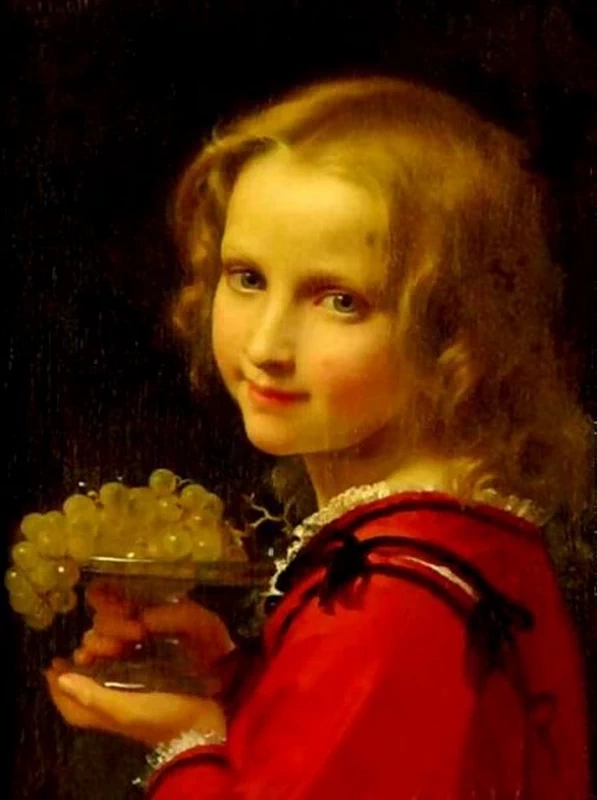 Ragazza con l'uva
